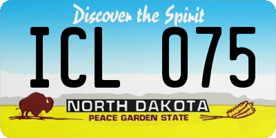 ND license plate ICL075