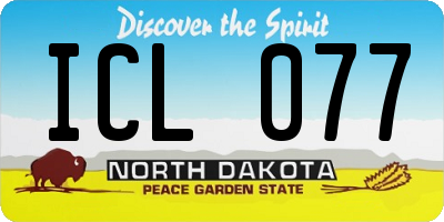ND license plate ICL077