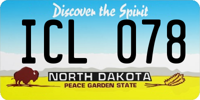 ND license plate ICL078