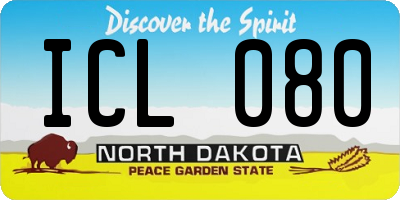 ND license plate ICL080