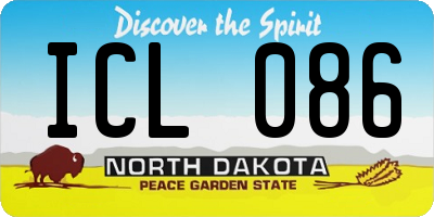 ND license plate ICL086