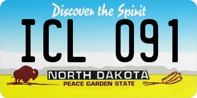 ND license plate ICL091