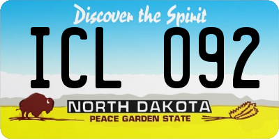 ND license plate ICL092