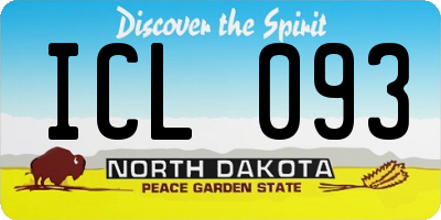 ND license plate ICL093