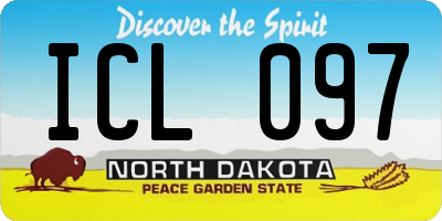 ND license plate ICL097