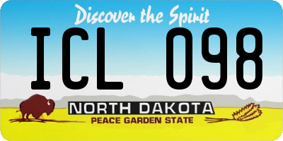 ND license plate ICL098