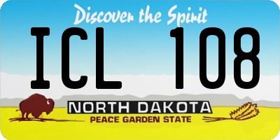ND license plate ICL108