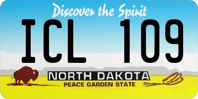 ND license plate ICL109