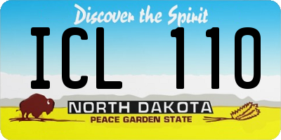 ND license plate ICL110