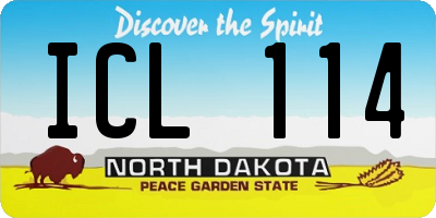 ND license plate ICL114