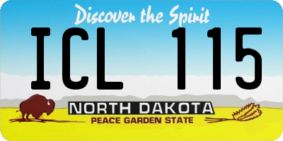 ND license plate ICL115