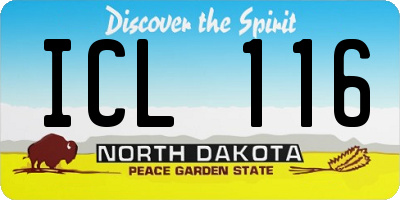 ND license plate ICL116