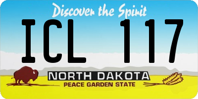 ND license plate ICL117