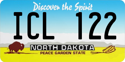 ND license plate ICL122