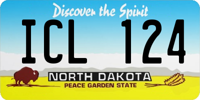 ND license plate ICL124