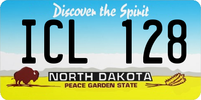 ND license plate ICL128