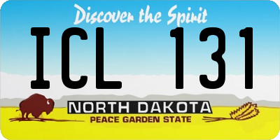 ND license plate ICL131