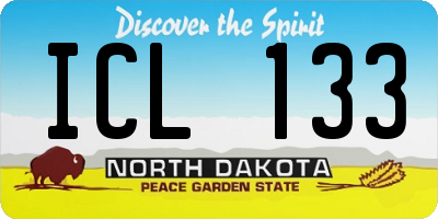 ND license plate ICL133