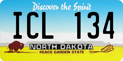 ND license plate ICL134