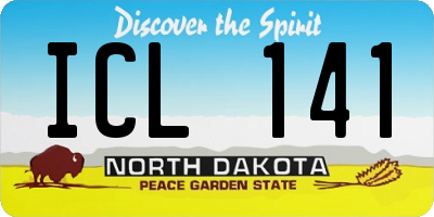 ND license plate ICL141