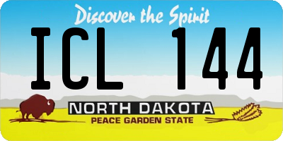 ND license plate ICL144
