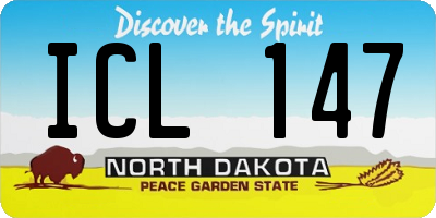 ND license plate ICL147