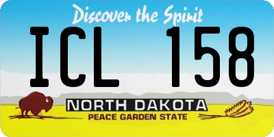 ND license plate ICL158