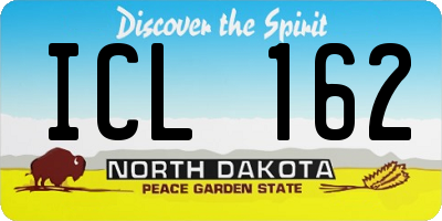 ND license plate ICL162