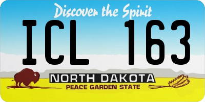 ND license plate ICL163