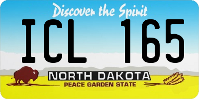 ND license plate ICL165