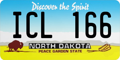 ND license plate ICL166
