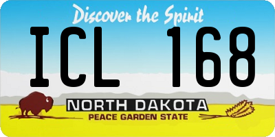ND license plate ICL168
