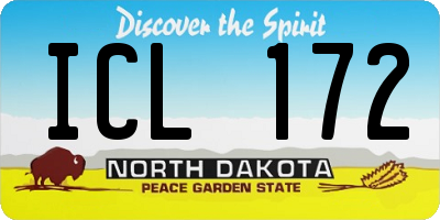 ND license plate ICL172