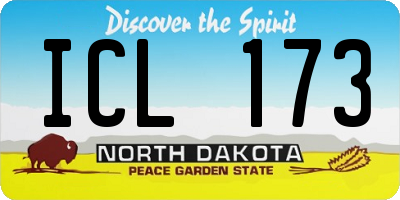 ND license plate ICL173