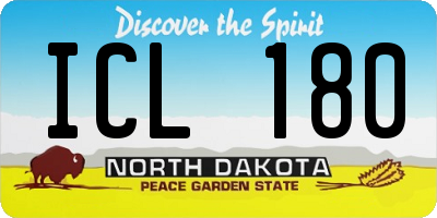 ND license plate ICL180
