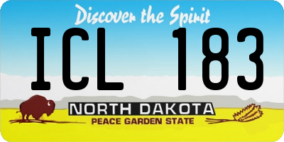 ND license plate ICL183