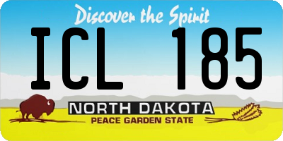 ND license plate ICL185