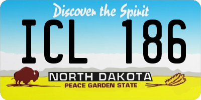 ND license plate ICL186