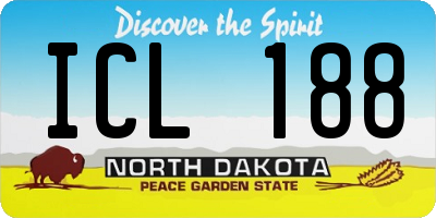 ND license plate ICL188