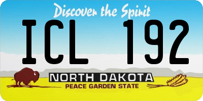 ND license plate ICL192
