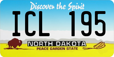ND license plate ICL195