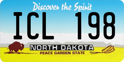ND license plate ICL198
