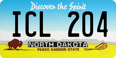 ND license plate ICL204