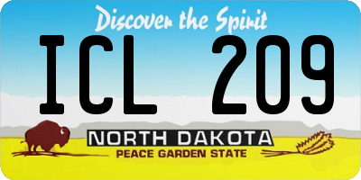 ND license plate ICL209