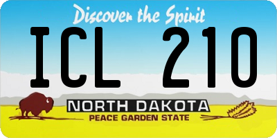 ND license plate ICL210