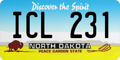 ND license plate ICL231