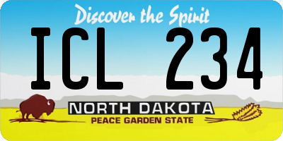 ND license plate ICL234