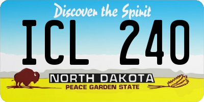 ND license plate ICL240