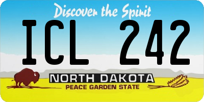 ND license plate ICL242