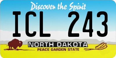 ND license plate ICL243